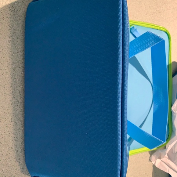 Trader Joe's 1.5 gal Lunch/Small Insulated Tote Blue and Green - Picture 7 of 12